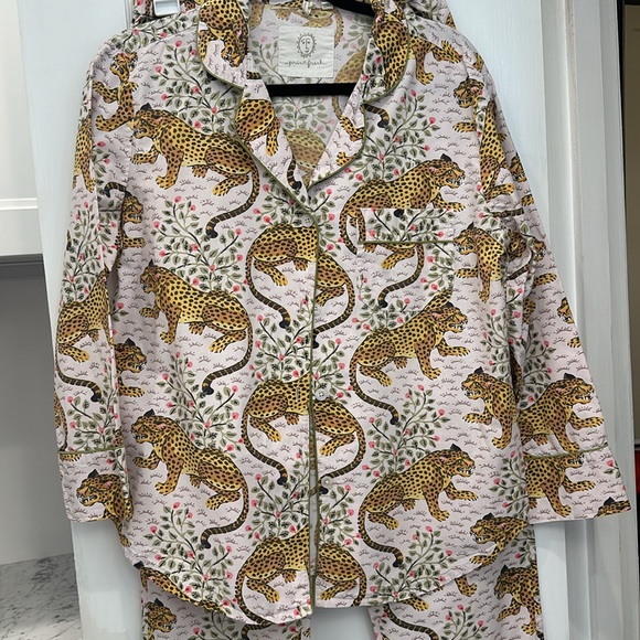 Print Fresh Bagheera Blush Long Pajamas Sleep Set Women's Cotton Sz Xs - Picture 10 of 10